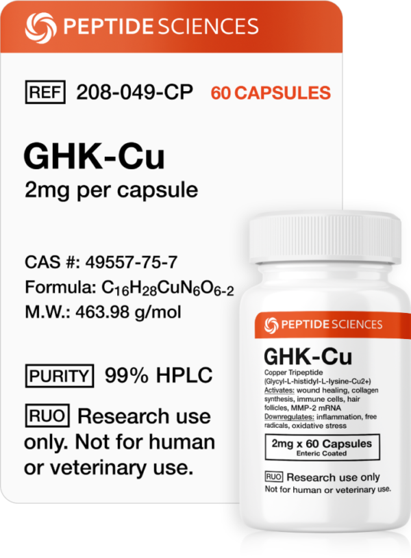 GHK-Cu Copper Tripeptide 60 capsules for UAE research