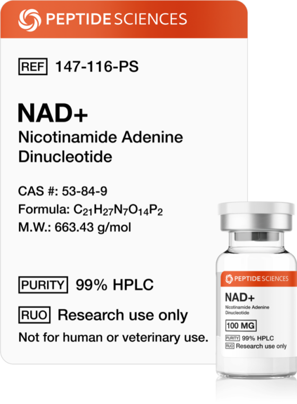 NAD+ 100mg research vial for UAE laboratories