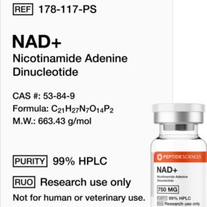 NAD+ 750mg research compound vial for scientific studies in UAE labs