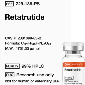 Retatrutide 16mg research peptide vial - PeptideUAE.shop (Dubai, Abu Dhabi, UAE)