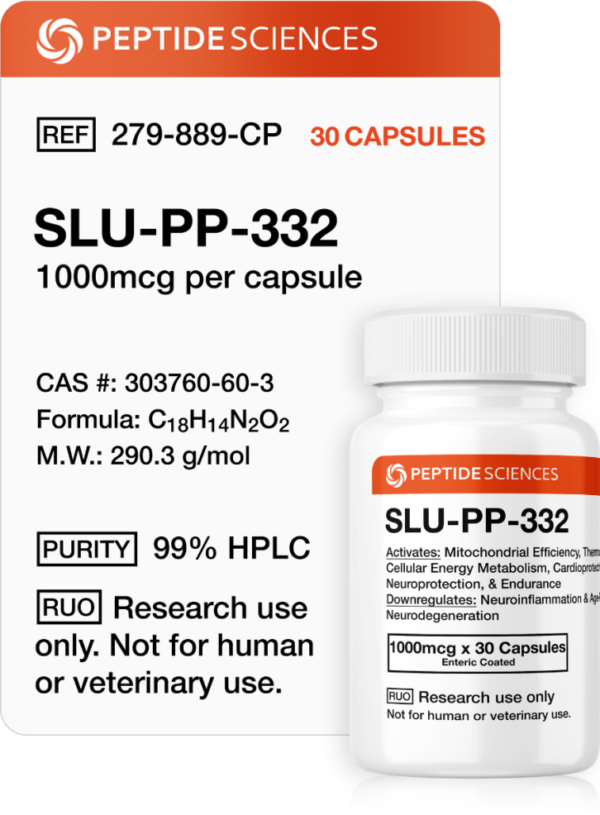 SLU-PP-332 peptide capsules (30,000mcg total) available in Dubai, Abu Dhabi, and across UAE