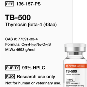 TB-500 Thymosin Beta-4 5mg peptide vial for UAE laboratory research